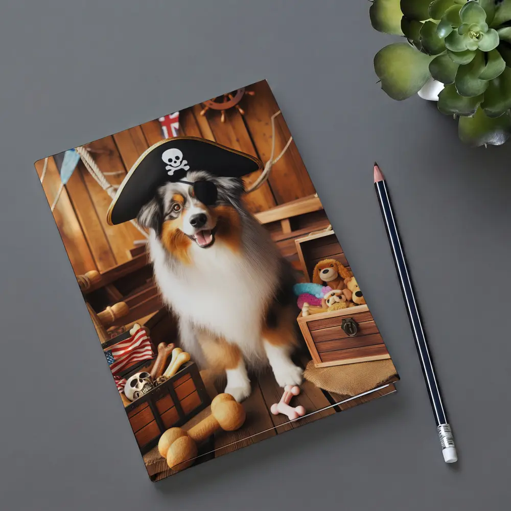 Australian Shepherd Pirate Dog Treasure Chest – Notebooks