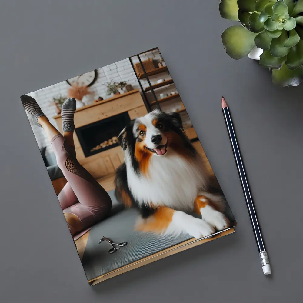 Australian Shepherd Dog Yoga Home Interior – Notebooks