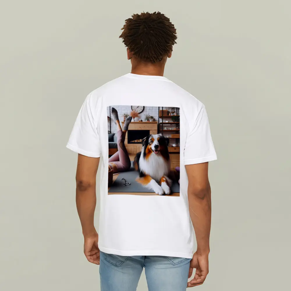 Australian Shepherd Dog Yoga Home Interior – T-Shirts