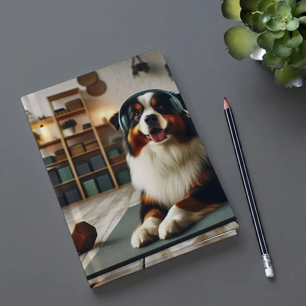 Bernese Mountain Dog Headphones Home Gym – Notebooks