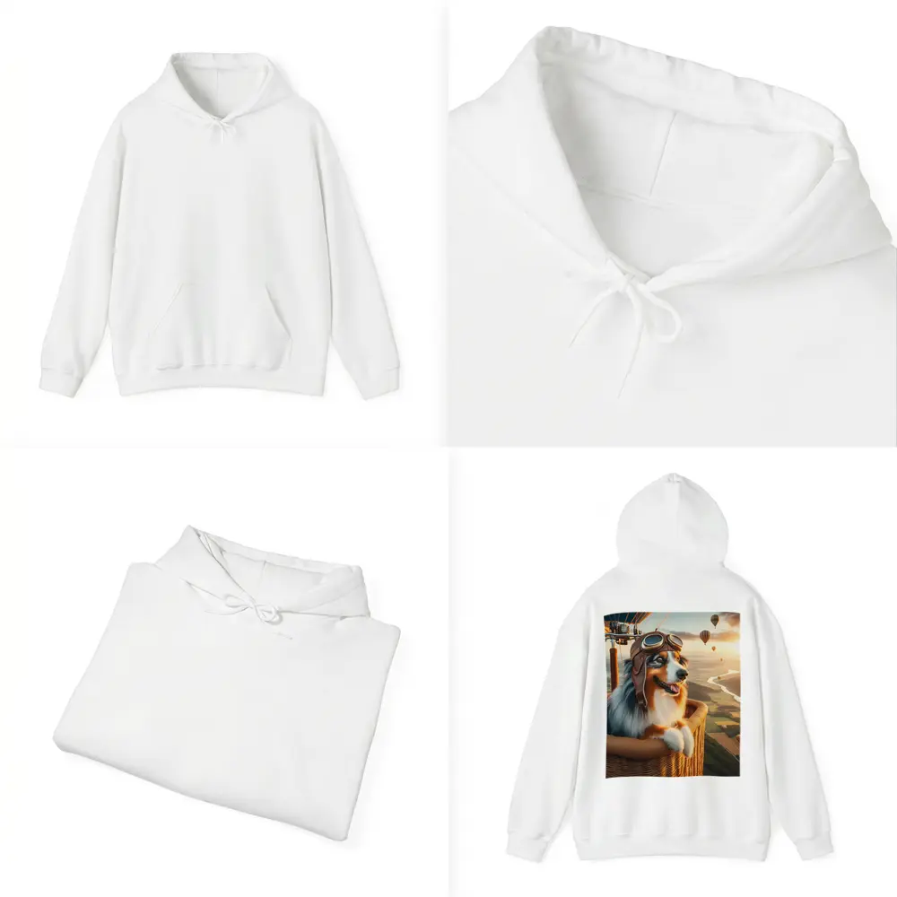 Australian Shepherd Pilot Hot Air Balloon – Hoodies
