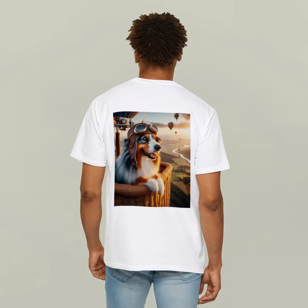 Australian Shepherd Pilot Hot Air Balloon – T-Shirts