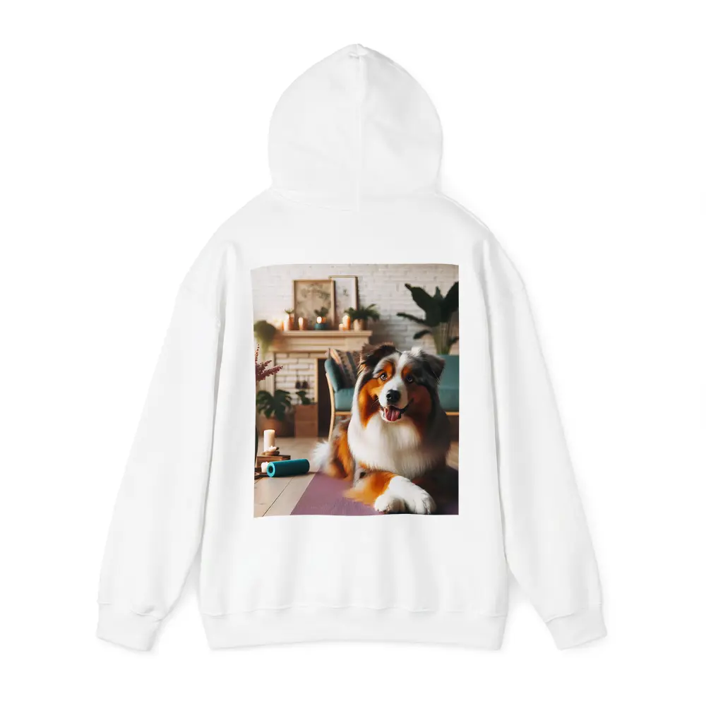 Australian Shepherd Dog Relaxing Cozy Living Room – Hoodies