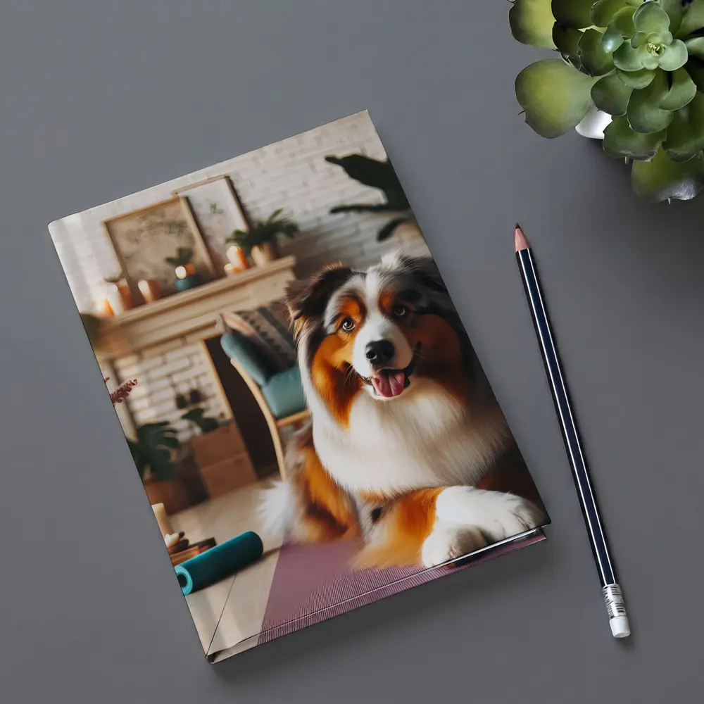 Australian Shepherd Dog Relaxing Cozy Living Room – Notebooks