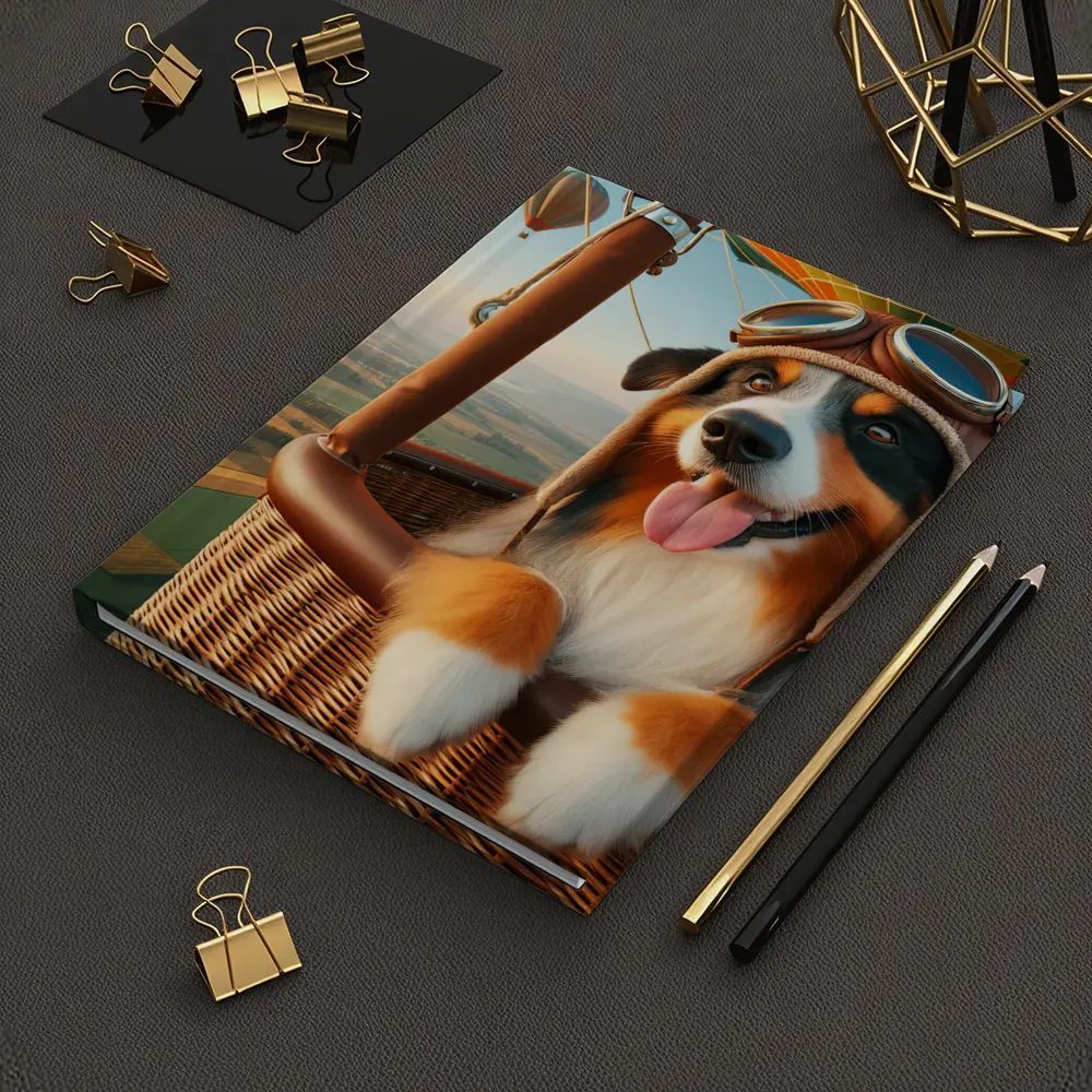 Australian Shepherd Pilot Hot Air Balloon – Notebooks