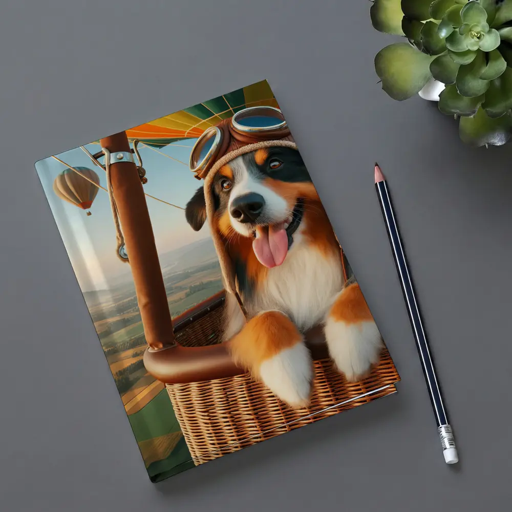 Australian Shepherd Pilot Hot Air Balloon – Notebooks