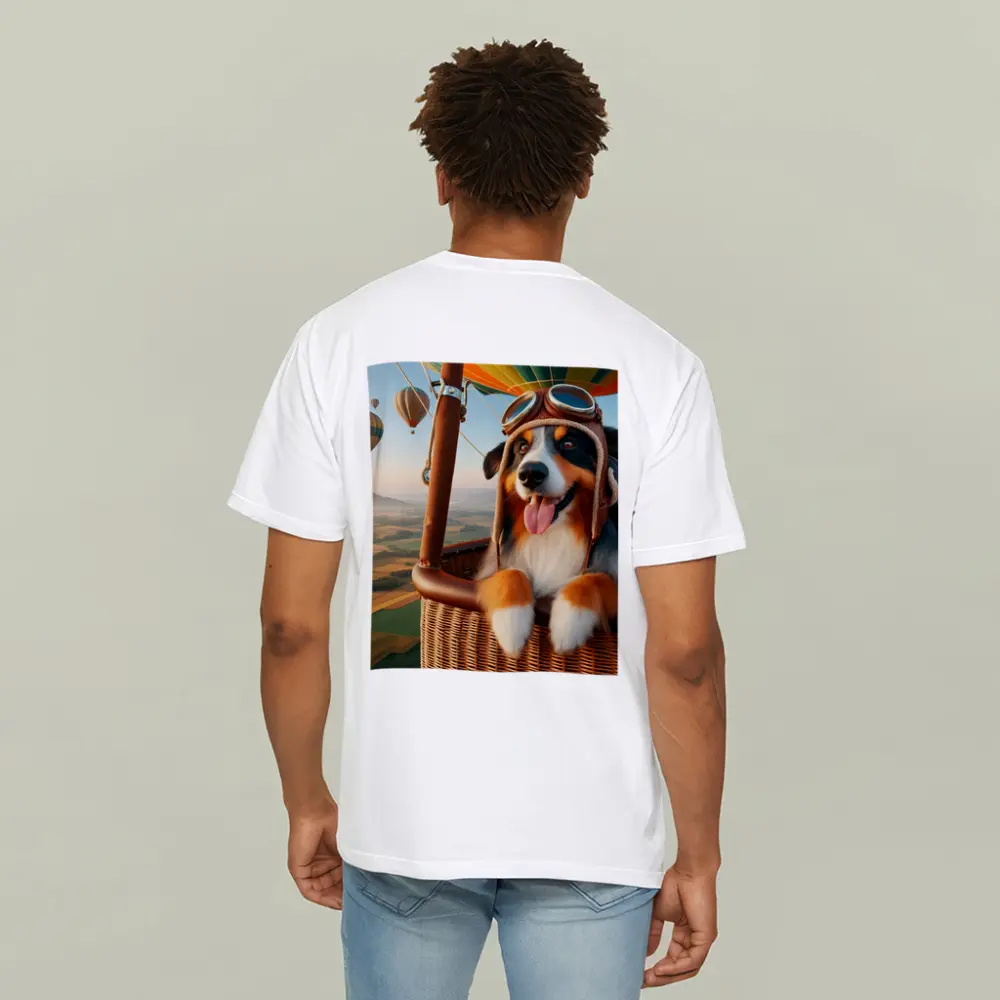 Australian Shepherd Pilot Hot Air Balloon – T-Shirts