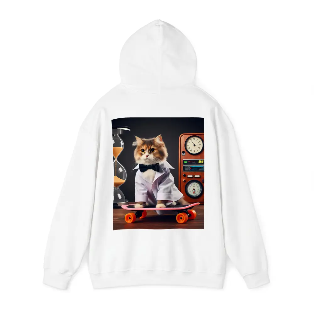 Persian Cat Scientist Riding Pink Skateboard – Hoodies