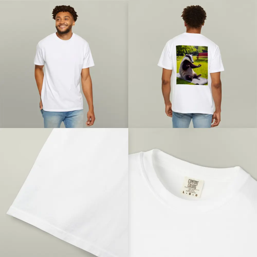 Badger Doing Yoga In Sunny Park – T-Shirts