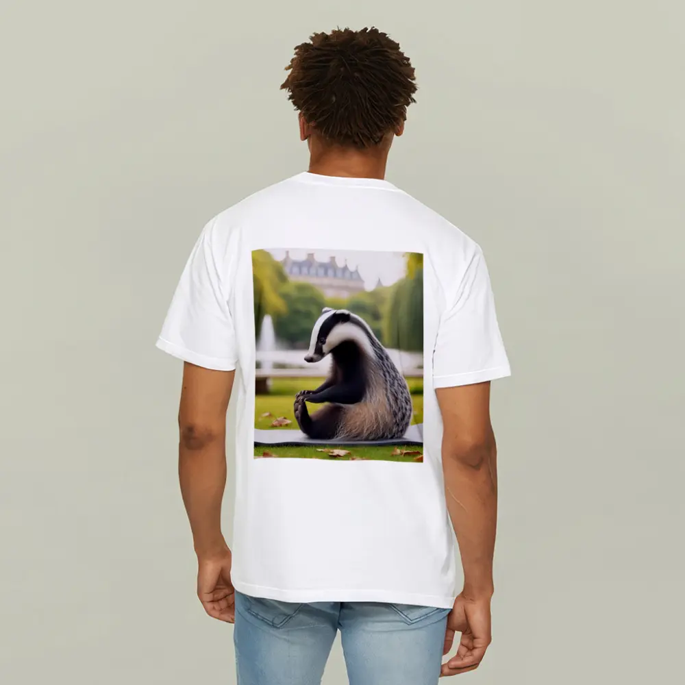 Badger Doing Yoga In Park – T-Shirts
