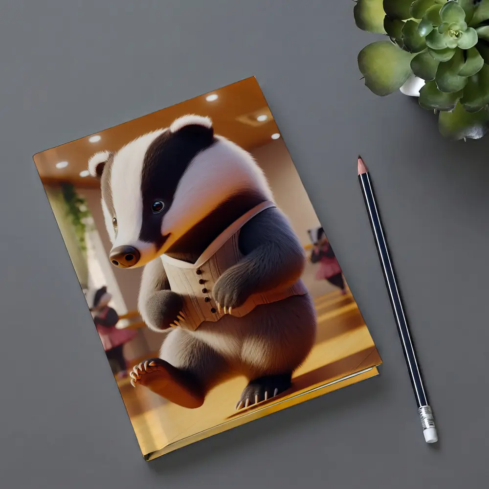 Dancing Badger In Ballet Studio Art – Notebooks