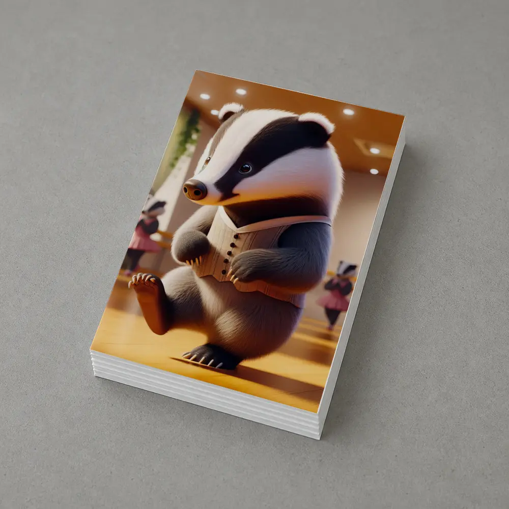 Dancing Badger In Ballet Studio Art – Postcards