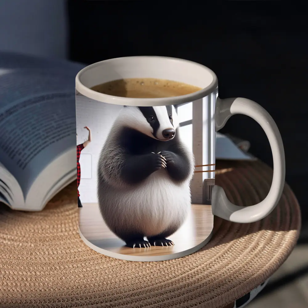 Dancing Badger In Ballet Studio Art – Mugs