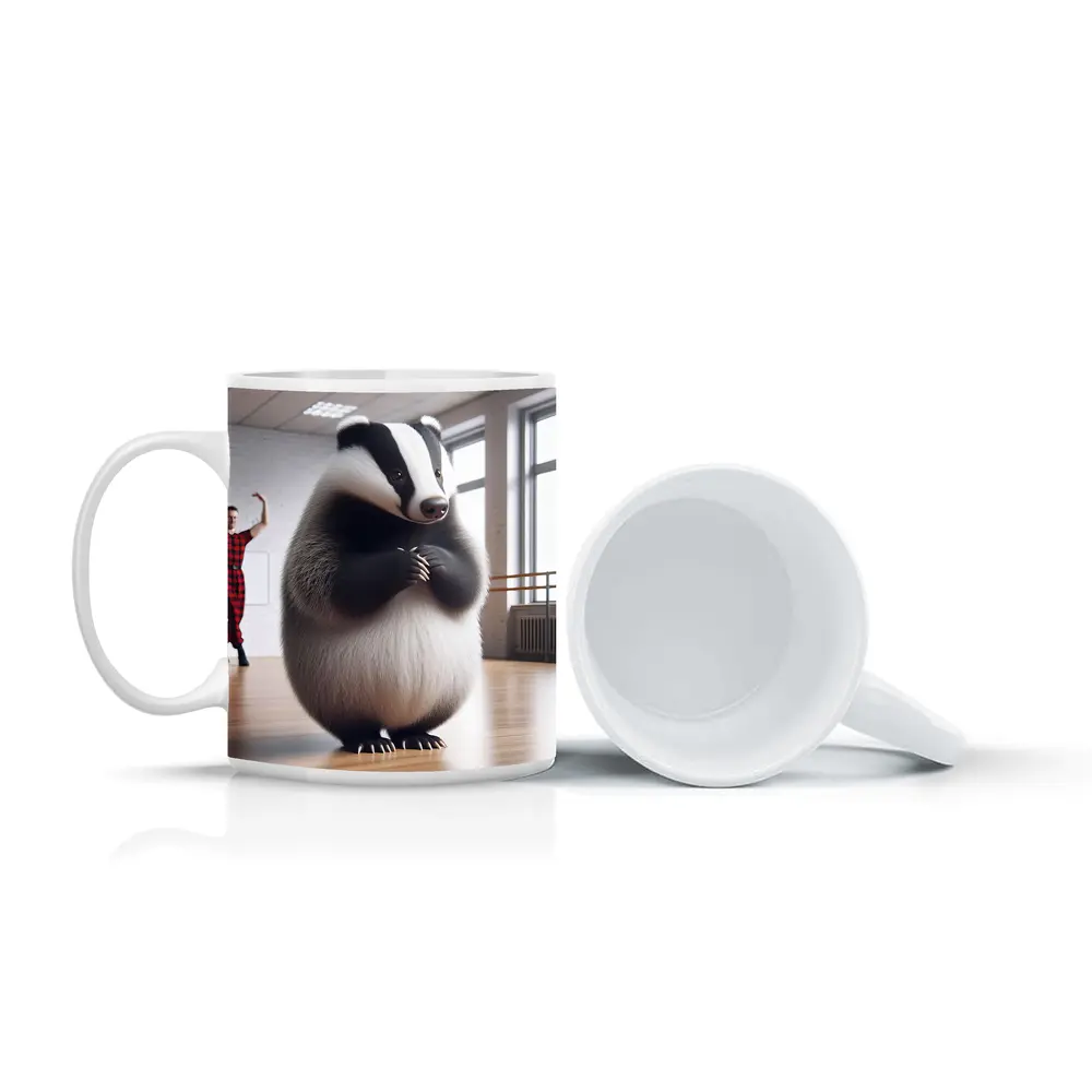 Dancing Badger In Ballet Studio Art – Mugs
