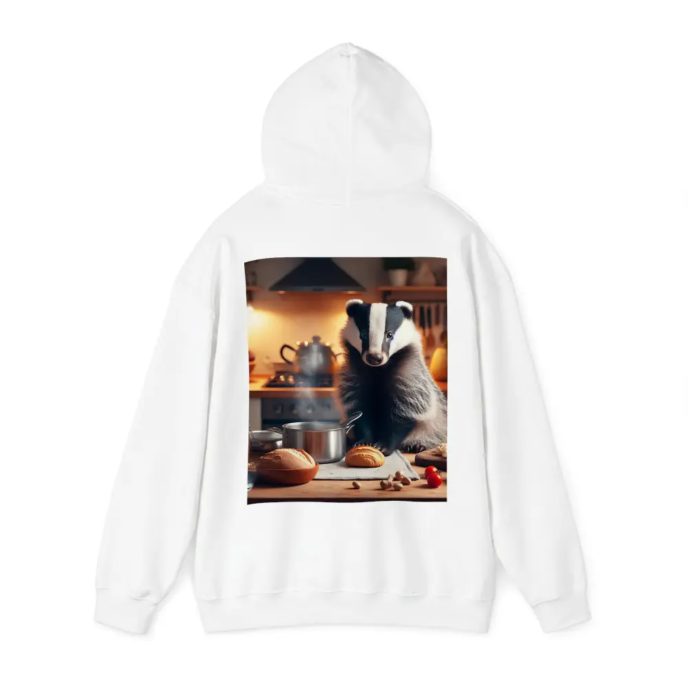 Badger Cooking In Cozy Kitchen Setting – Hoodies