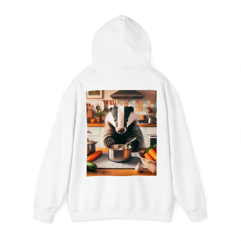 Badger Cooking In Cozy Kitchen – Hoodies