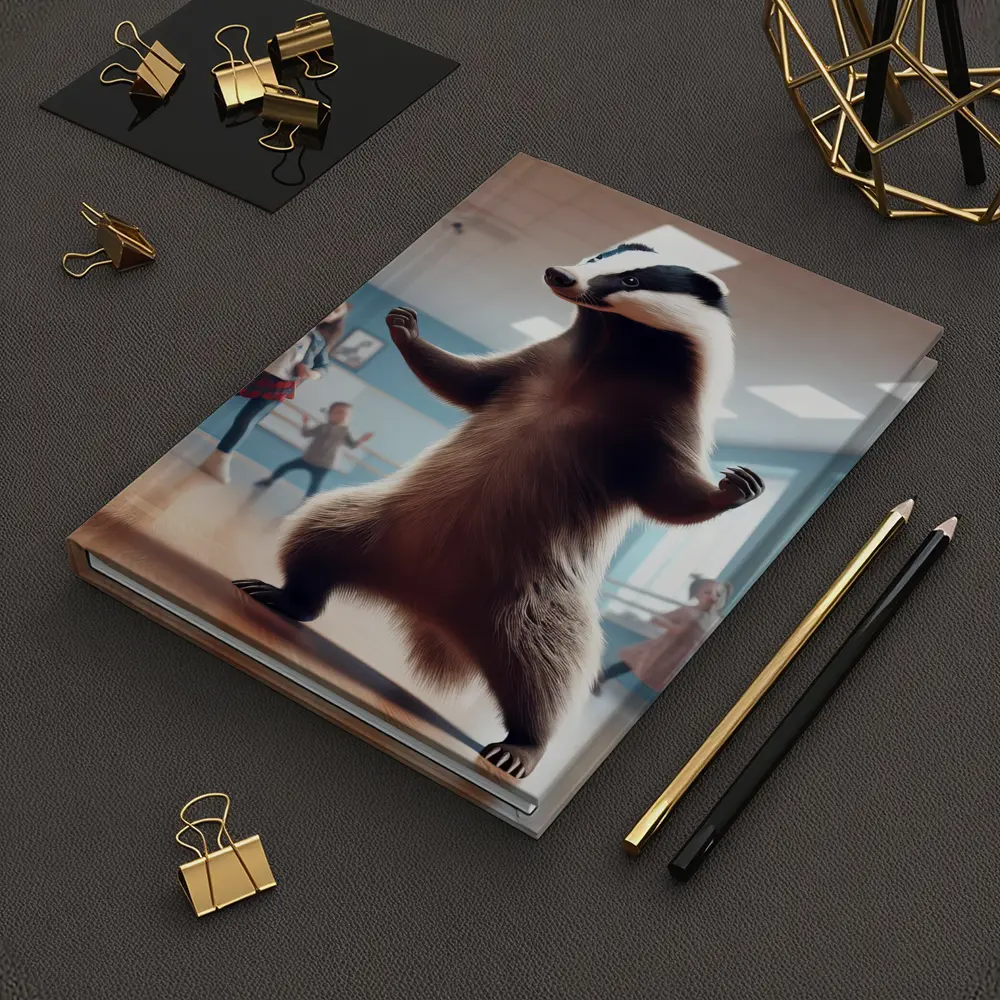 Badger Dancing With Kids In Studio – Notebooks