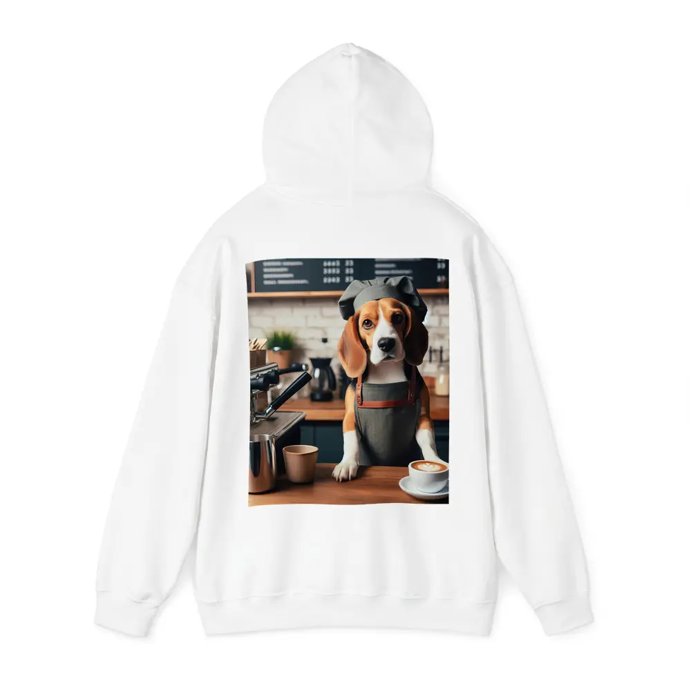 Beagle Barista Dog Coffee Shop Art – Hoodies