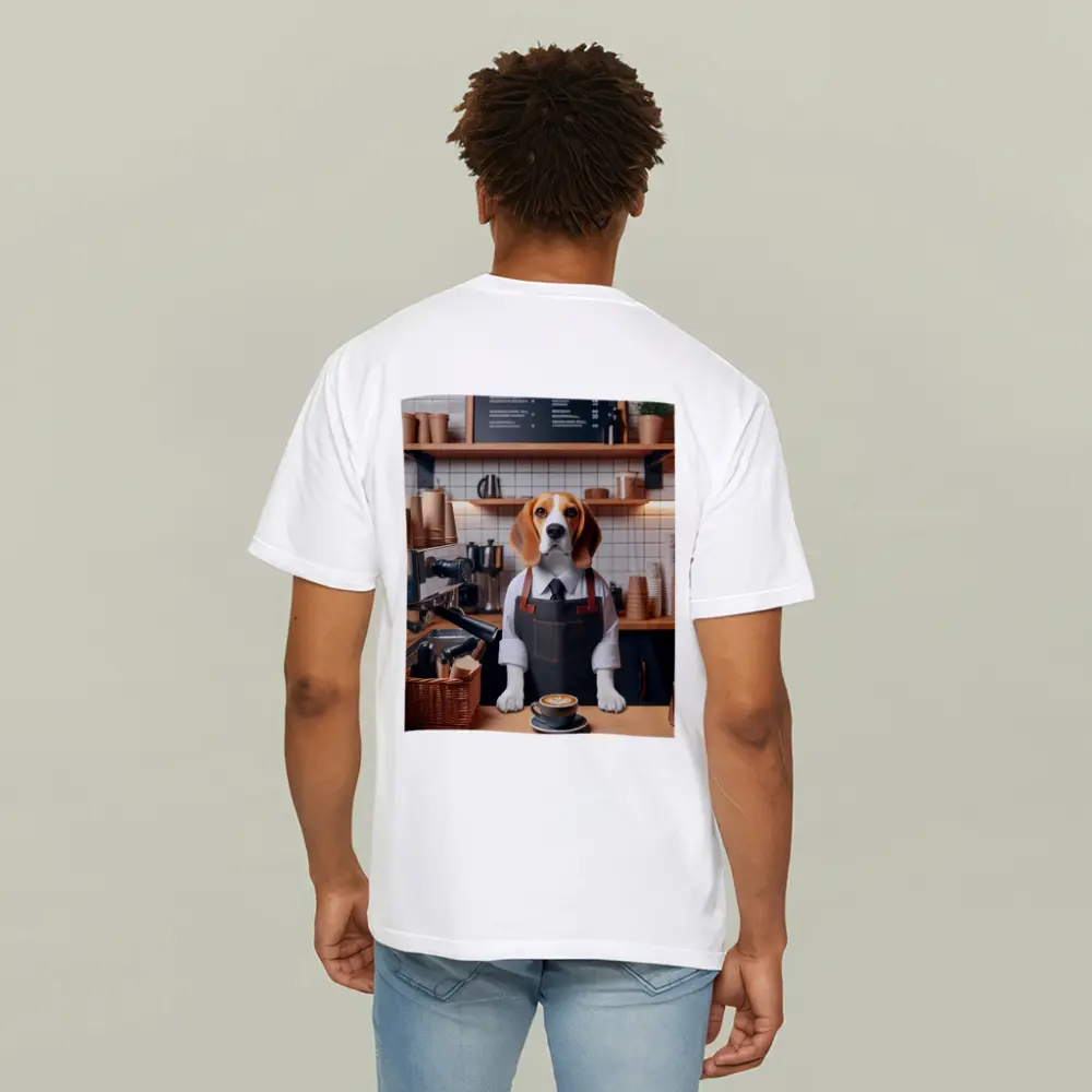 Beagle Barista Working In Coffee Shop – T-Shirts