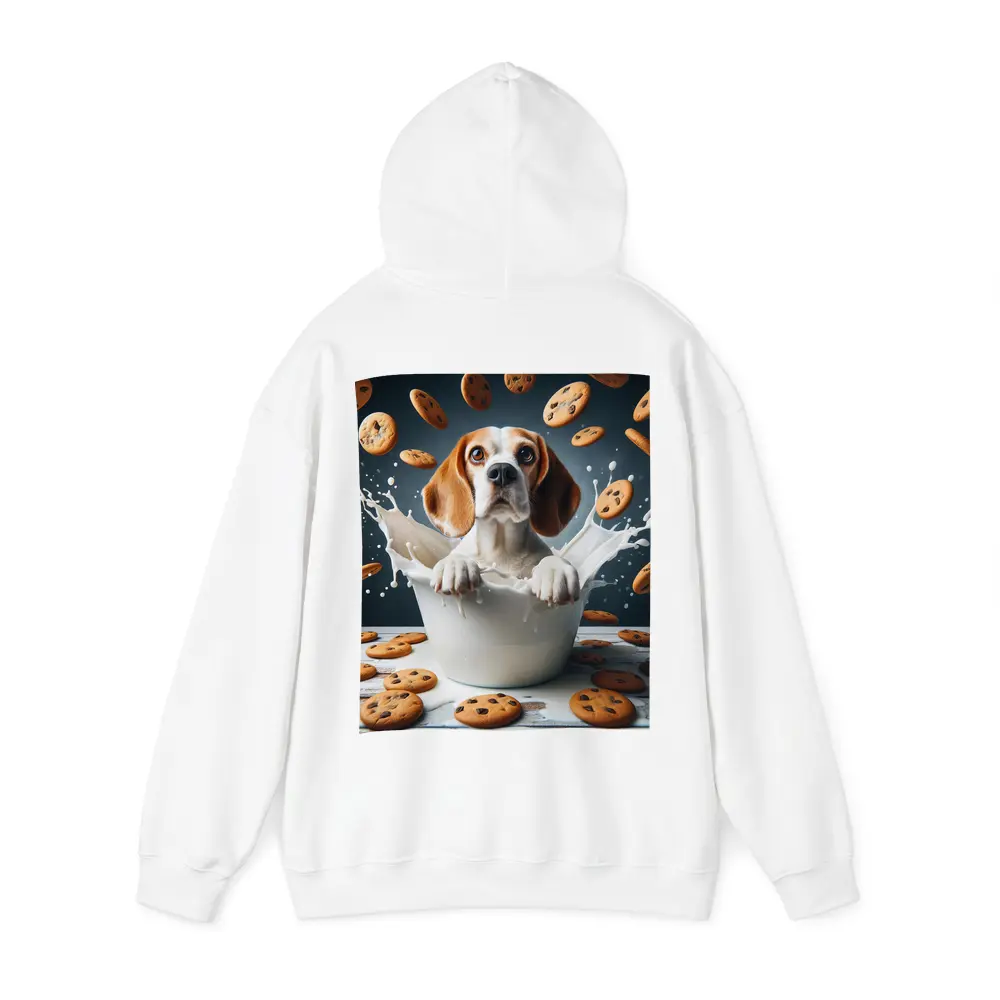 Beagle Dog Sitting in Milk Cookies – Hoodies