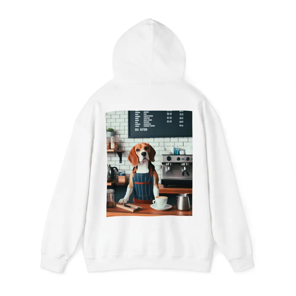 Beagle Barista Dog In Coffee Shop – Hoodies