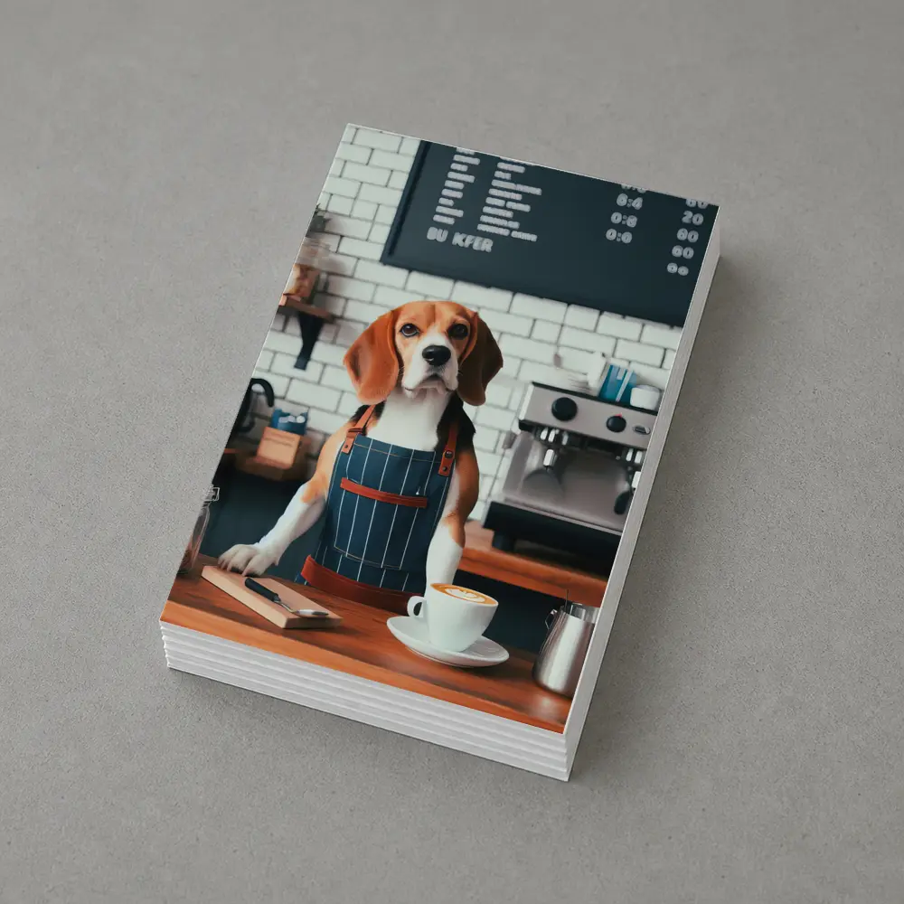 Beagle Barista Dog In Coffee Shop – Postcards