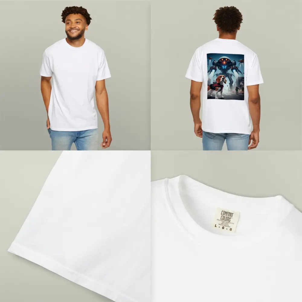 Beagle Dog Sci-Fi City Robot Invasion – T-Shirts