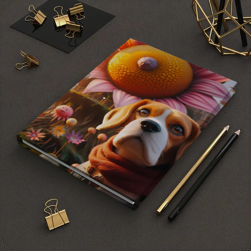 Beagle Dog Fantasy Floral Whimsical World – Notebooks