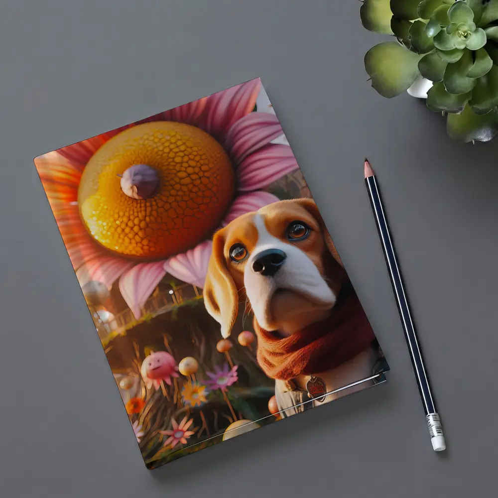 Beagle Dog Fantasy Floral Whimsical World – Notebooks