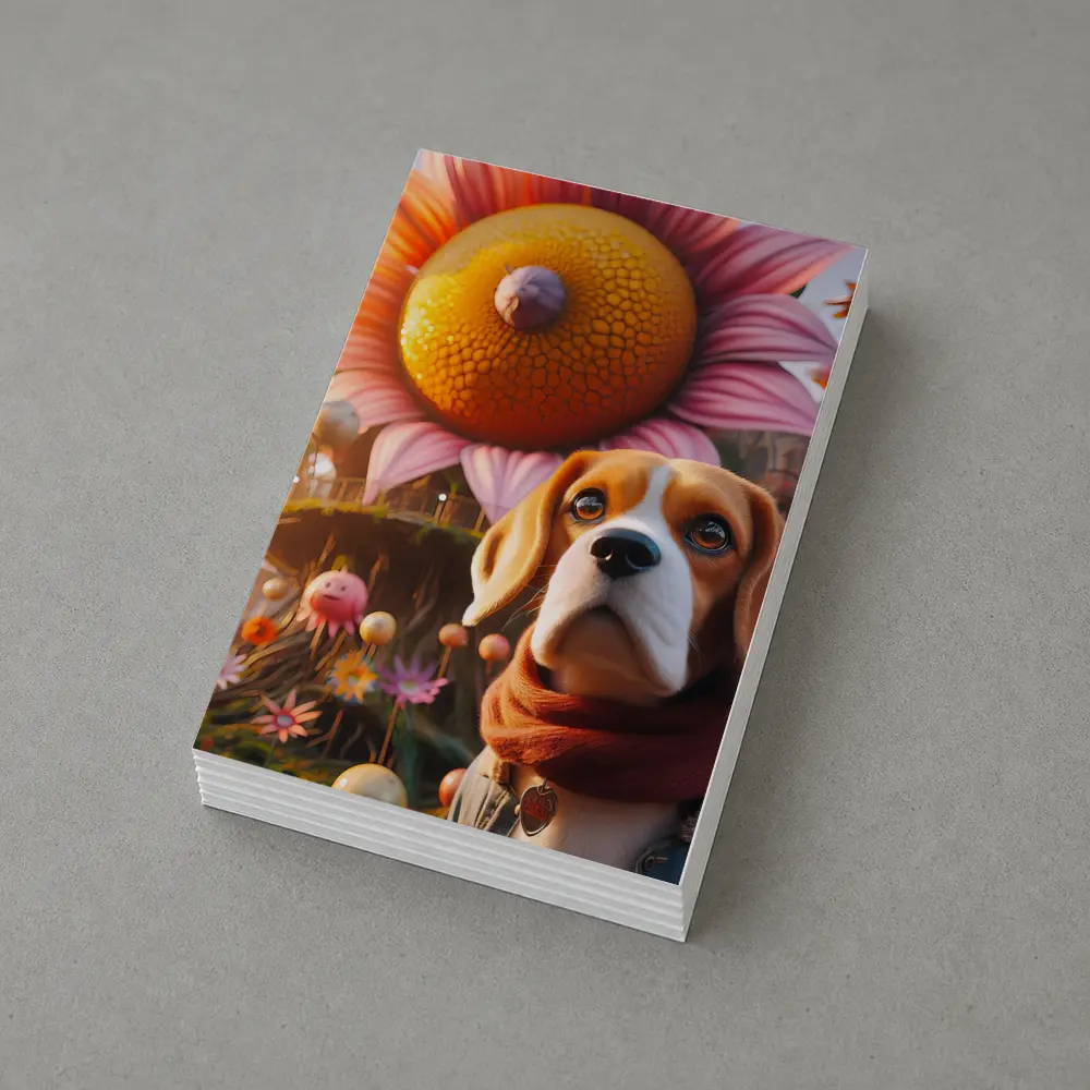 Beagle Dog Fantasy Floral Whimsical World – Postcards