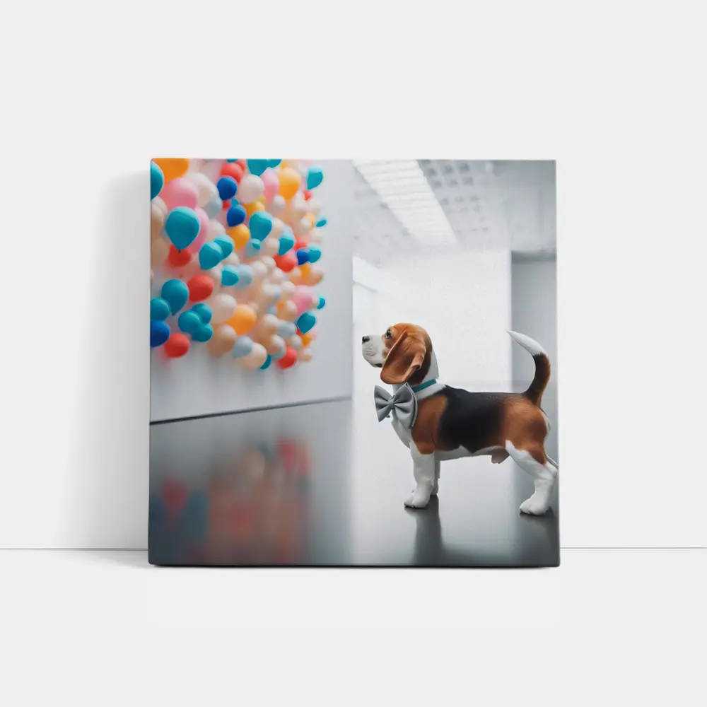 Beagle Puppy Bow Tie Art Gallery Balloons – Wall Art