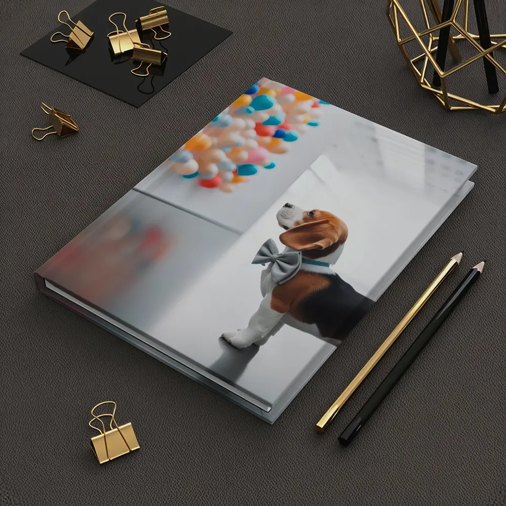 Beagle Puppy Bow Tie Art Gallery Balloons – Notebooks