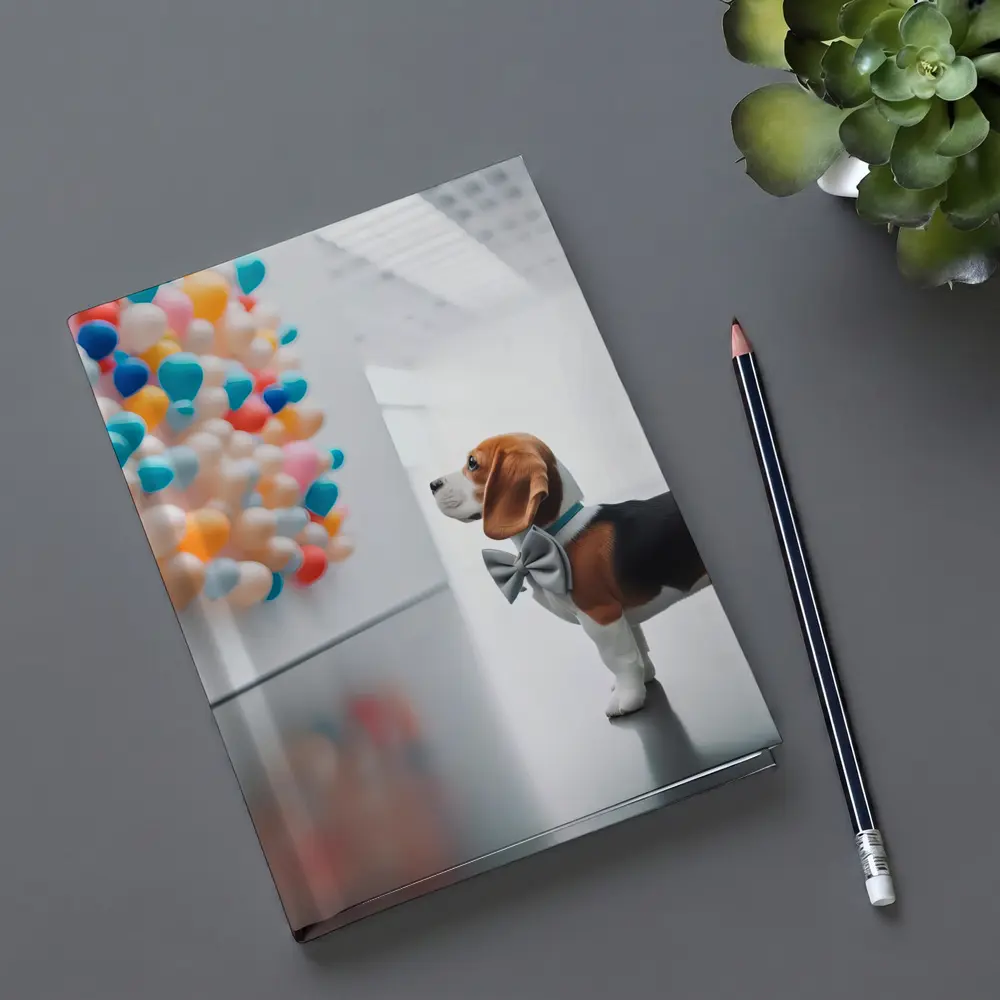 Beagle Puppy Bow Tie Art Gallery Balloons – Notebooks