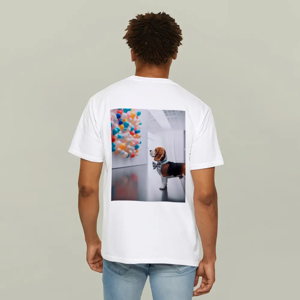 Beagle Puppy Bow Tie Art Gallery Balloons – T-Shirts