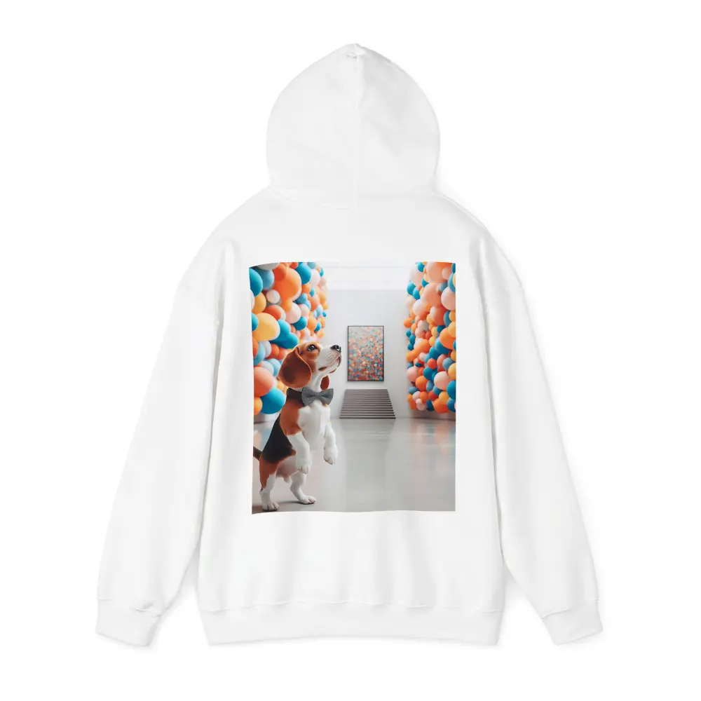 Beagle Dog Standing in Colorful Balloon Gallery – Hoodies