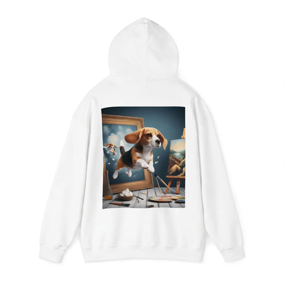 Beagle Puppy Jumping Out of Painting Frame – Hoodies
