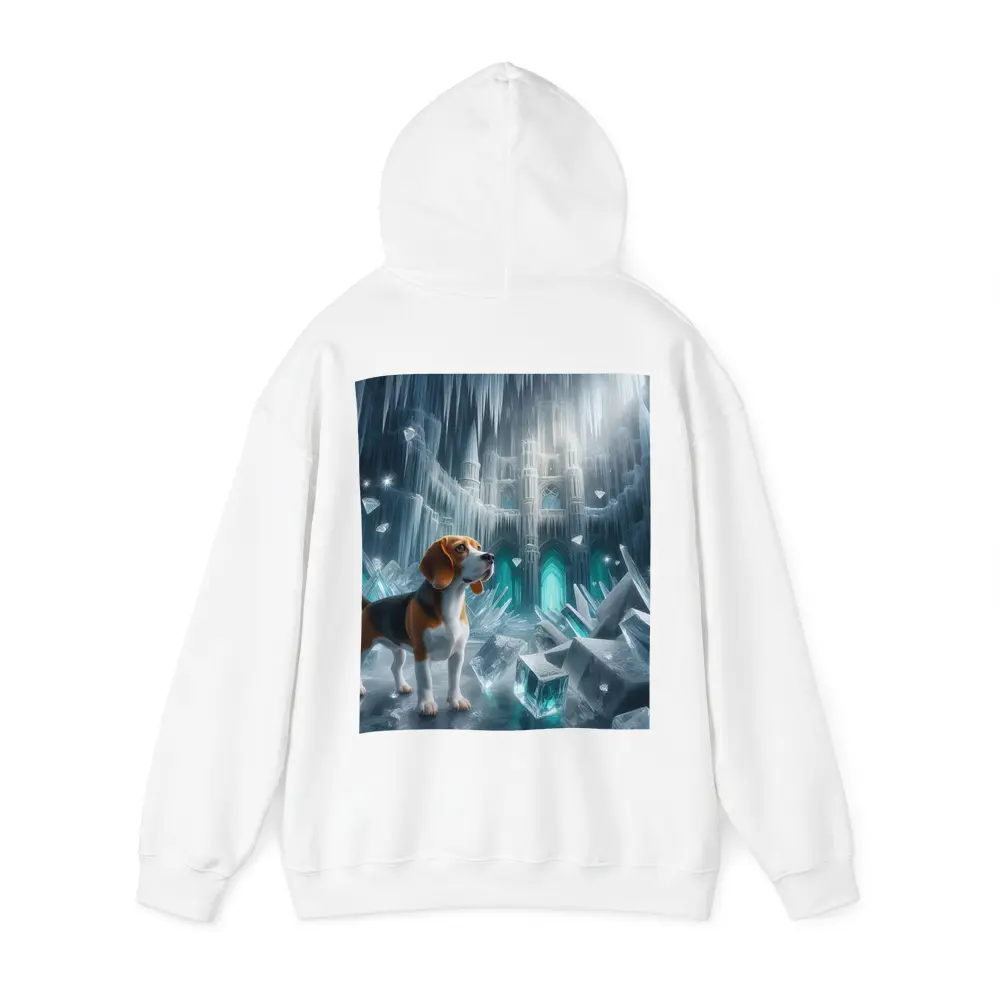 Beagle Dog In Icy Crystal Cave Fantasy – Hoodies
