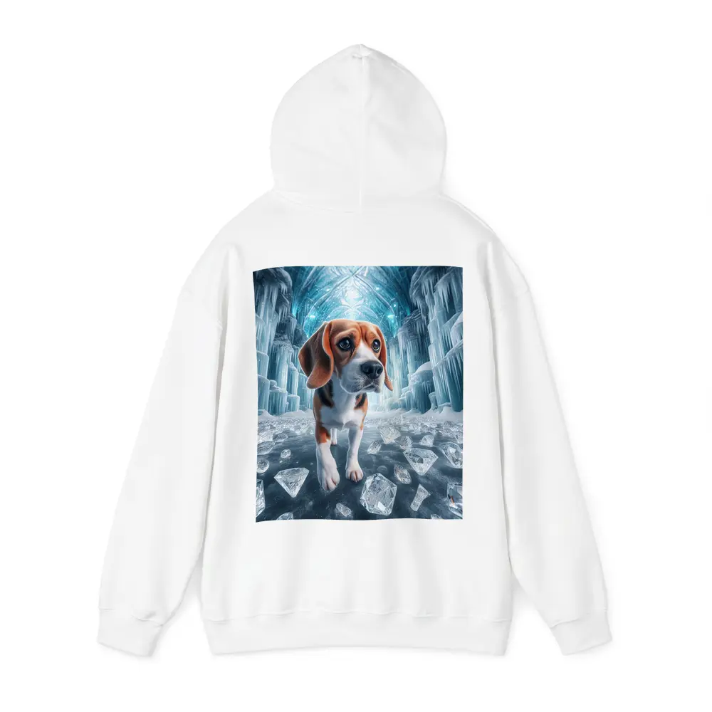 Beagle Puppy Walking Through Ice Crystal Palace – Hoodies