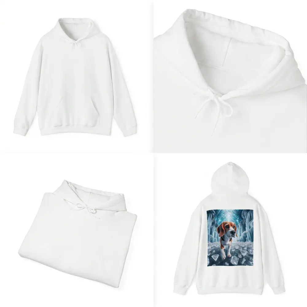 Beagle Puppy Walking Through Ice Crystal Palace – Hoodies