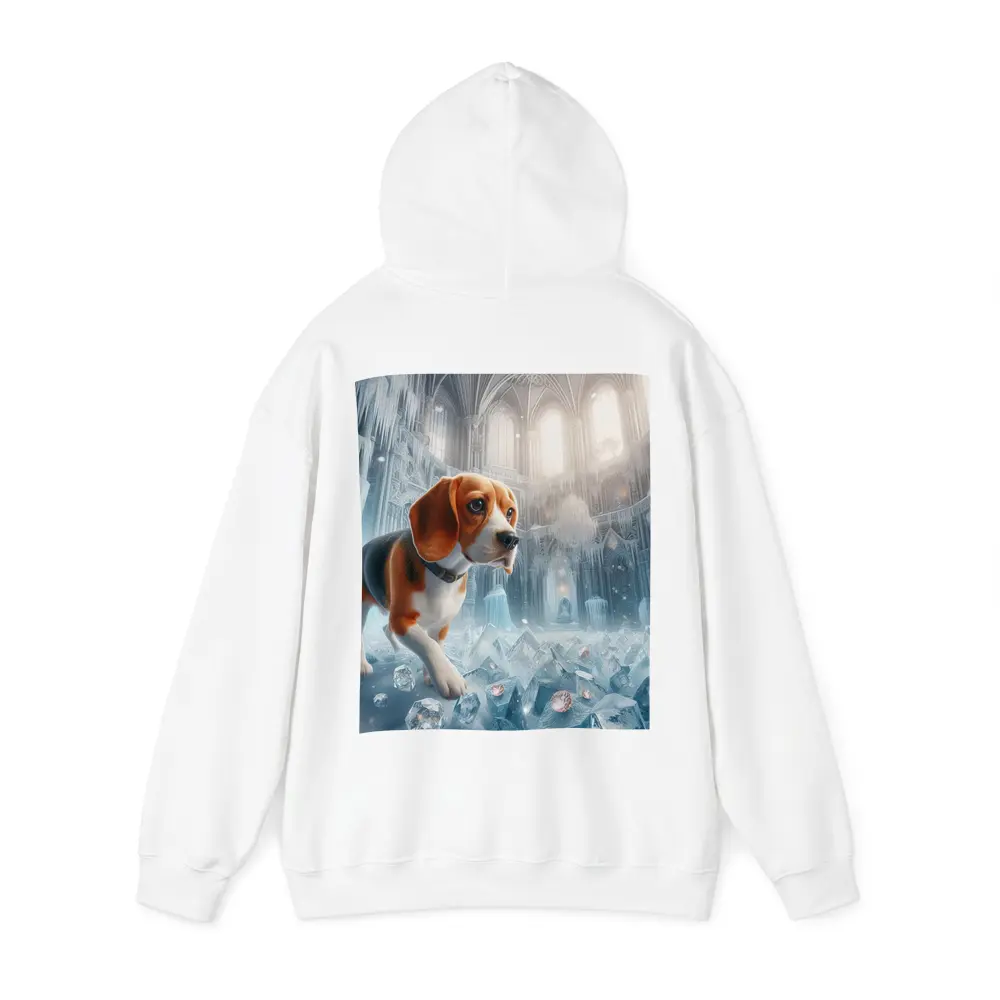 Beagle Puppy Exploring Frozen Ice Castle – Hoodies
