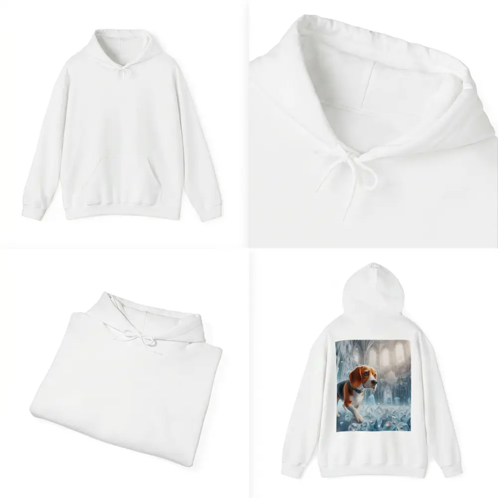 Beagle Puppy Exploring Frozen Ice Castle – Hoodies