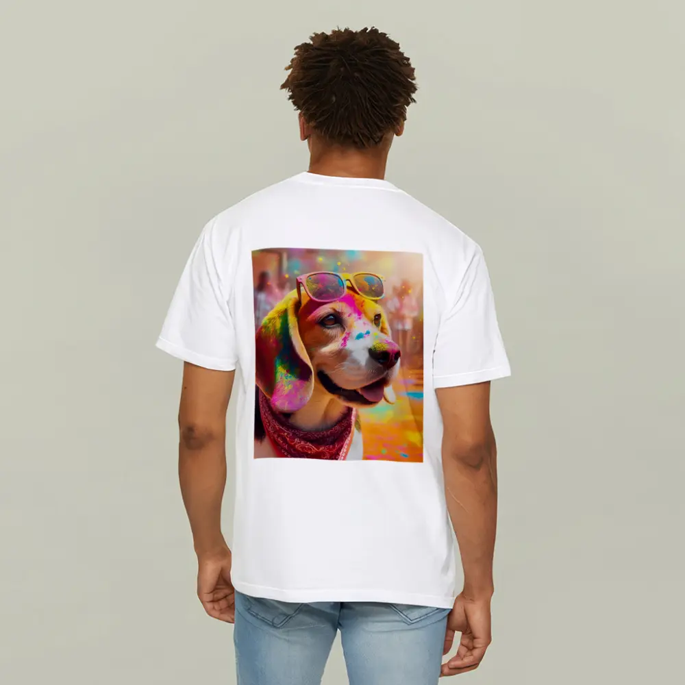 Beagle Dog Wearing Sunglasses Holi Festival – T-Shirts