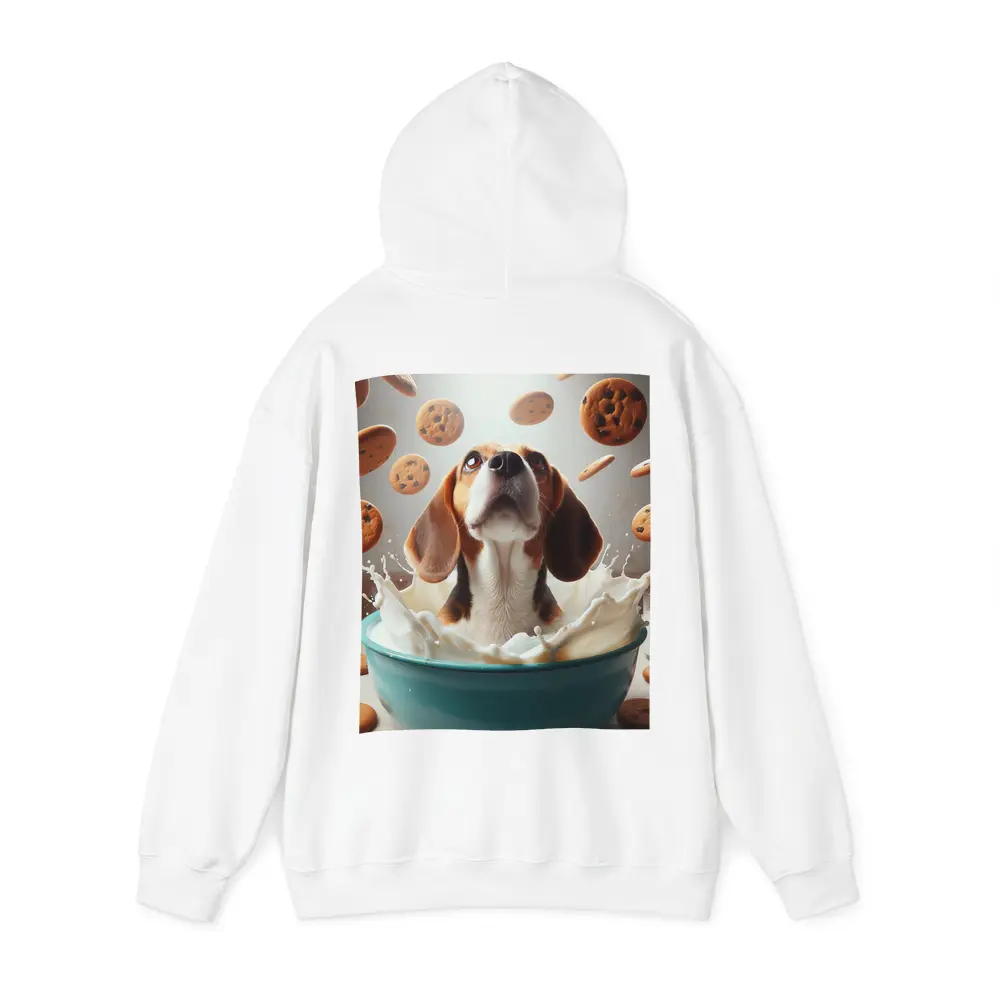 Beagle Bathing in Milk With Cookies – Hoodies