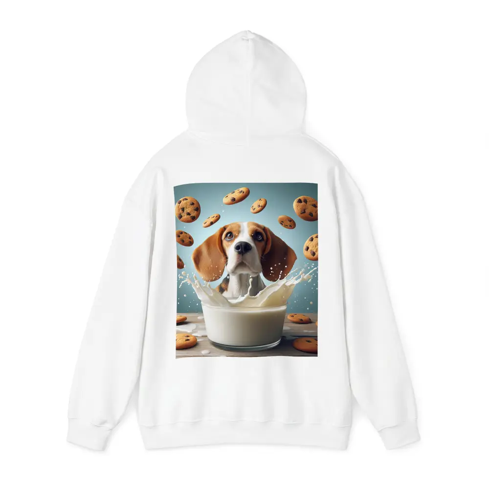 Beagle Dog Milk Splash Cookies Flying – Hoodies