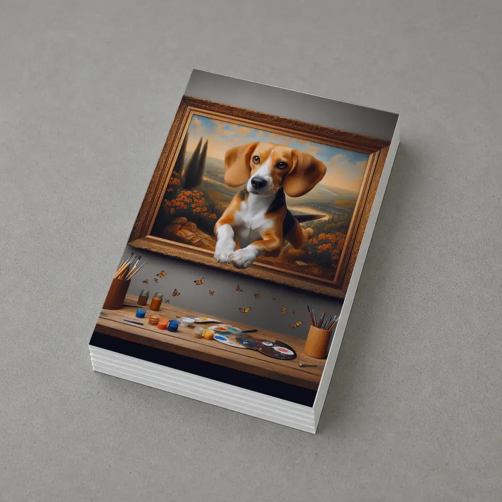 Beagle Puppy Classical Oil Painting Art – Postcards