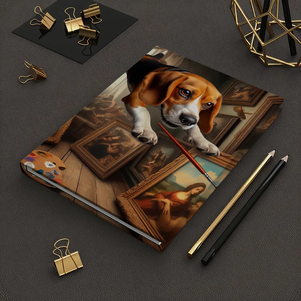 Beagle Artist Painting Classical Art Gallery – Notebooks