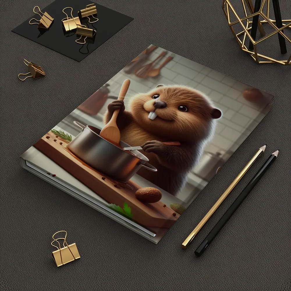 Beaver Cooking in Cozy Kitchen – Notebooks
