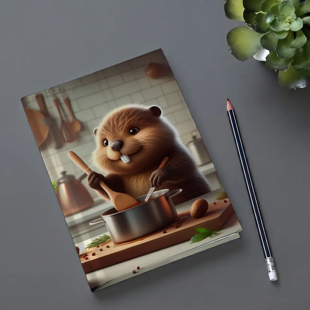 Beaver Cooking in Cozy Kitchen – Notebooks