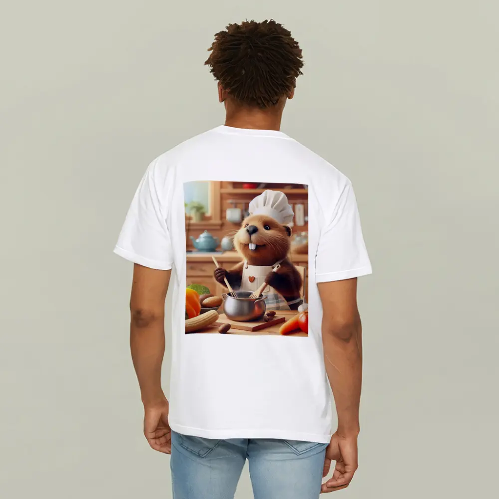 Beaver Chef Cooking in Cozy Kitchen – T-Shirts
