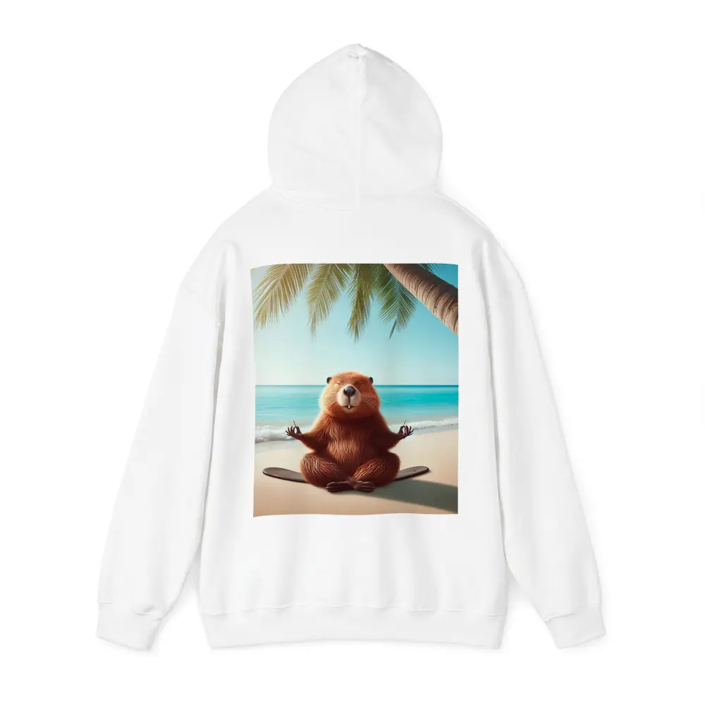 Beaver Meditating on Tropical Beach – Hoodies